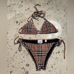 Burberry Checkered Bikini Set like new